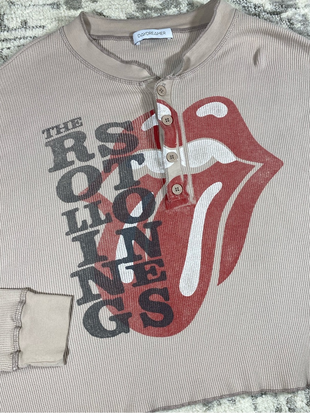 Daydreamer The Rolling Stones Henley Thermal Sweatshirt